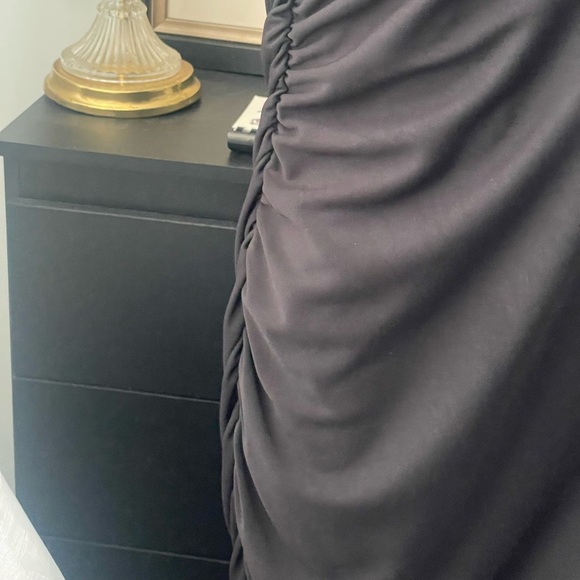 Zara Elegant Strapless Black Dress midi dress size extra large - Picture 5 of 12